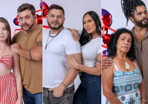 Raissa e Edy, Marcelo e Arleane, Vilma e Diogo estão no primeiro paredão do 'BBB 25' — Foto: Fotos de Fábio Rocha/Rede Globo/Divulgação