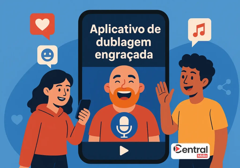 Aplicativo de dublagem engraçada: Transforme vídeos em virais - Central Mídia